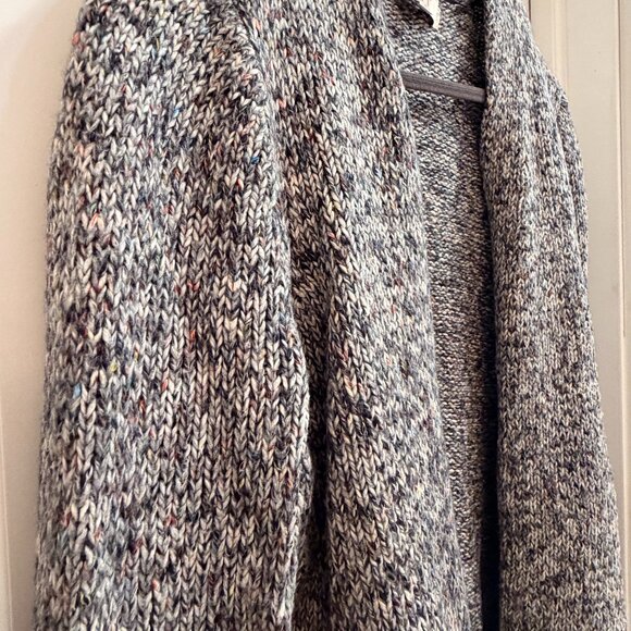 LOFT Marled Open Front Knit Cardigan Sweater | Medium - Picture 3 of 7